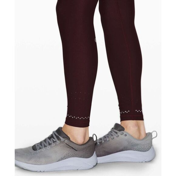 Lululemon Zoned In Tight 27" Inseam Garnet Deep Purple Reflective Size 6 5BBNS - Picture 2 of 12